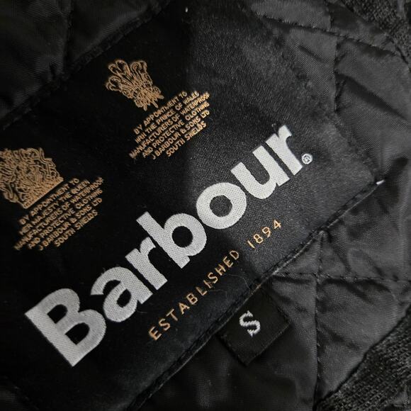 Barbour Heritage Liddesdale Jacket Black Quilted Lightweight Corduroy Mens Small - Picture 6 of 16